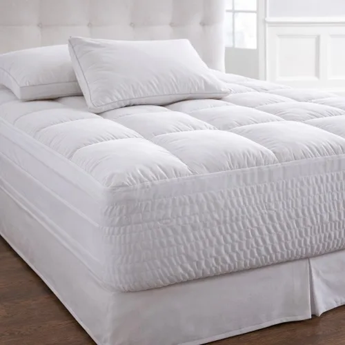Miniatura 3 de brylanehome Gel Touch cama Tite Topper, Poliéster, Blanco
