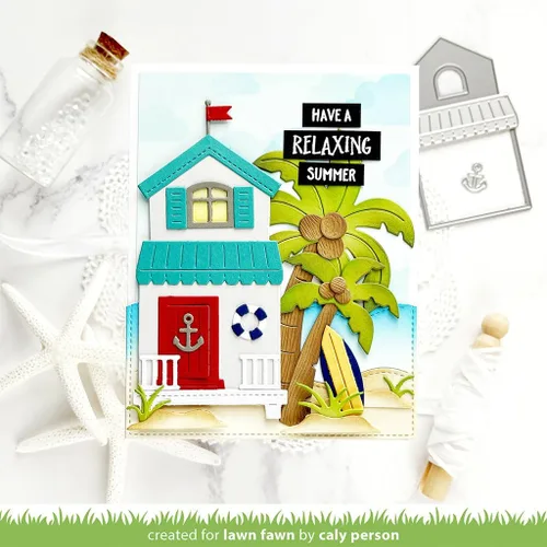 Miniatura 2 de Lawn Fawn LF3182 Build-A-House Beach Add-On Troqueles