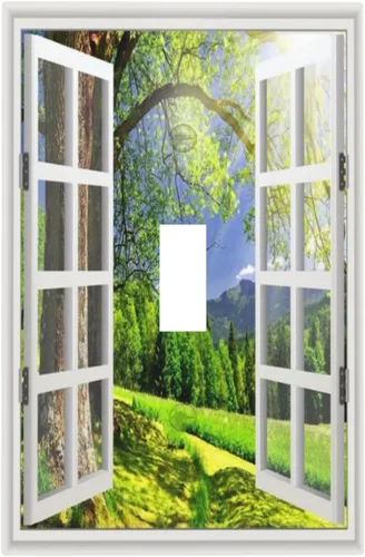 Miniatura 17 de Cubierta para Interruptor de Luz Árbol Morado 3D de 2 Gang Placa de Pared Placa de Interruptor de Luz Doble Toggle Cubiertas Decorativas