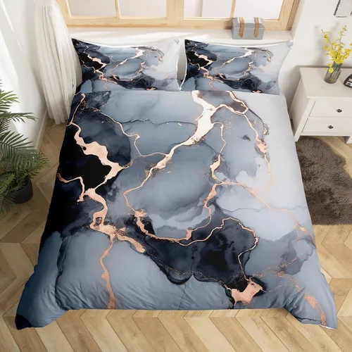 Miniatura 8 de Juego de ropa de cama floral, funda de edredón de flores de iris de colibrí, tamaño matrimonial, jardín, botánico, magnífica, funda de edredón