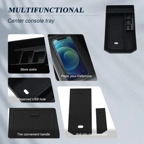 Miniatura 6 de BIBIBO [Actualizado para 2024 2025 2026 BMW iX Accesorios 2023-2026 BMW iX Organizador de Consola Central para 2023-2026 BMW iX (I20) Caja
