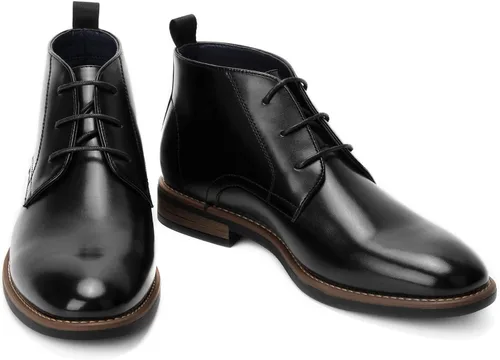 Miniatura 6 de Temeshu Botas Chukka de punta redonda para hombre botas de vestir clásicas con cordones MS17