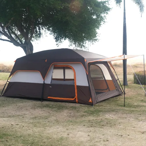 Miniatura 6 de KTT Extra Large Tent 10-12 Person,Family Cabin Tents,2 Rooms,3 Doors and 3 Windows with Mesh,Straight Wall,Waterproof,Double Layer,Big Tents for
