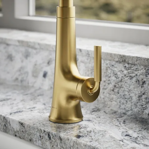 Miniatura 6 de Kohler 23764-2MB Tone llave de cocina extraíble, grifos de fregadero de cocina con pulverizador desplegable, latón cepillado vibrante moderno
