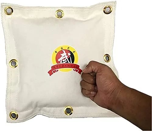 Wing Chun Kung Fu - Bolsa de lona para colgar en la pared es adecuada para kickboxing y varios entrenamientos de boxeo. Blanco