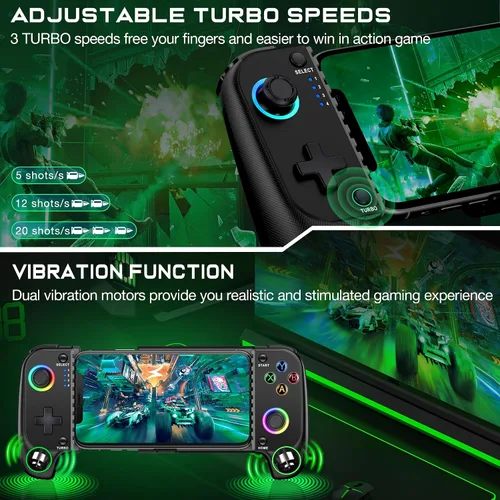 Miniatura 4 de Wireless Phone Controller for iPhone/Android No Deadzone, Mobile Gaming Controller Support Xbox Game Pass, Steam Link, GeForce Now, Call of Duty