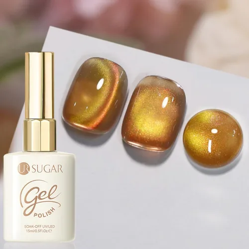 Miniatura 19 de UR SUGAR Crystal Cat - Esmalte de uñas de gel magnético para ojos, color gris, 0.5 onzas líquidas, esmalte de gel magnético iridiscente