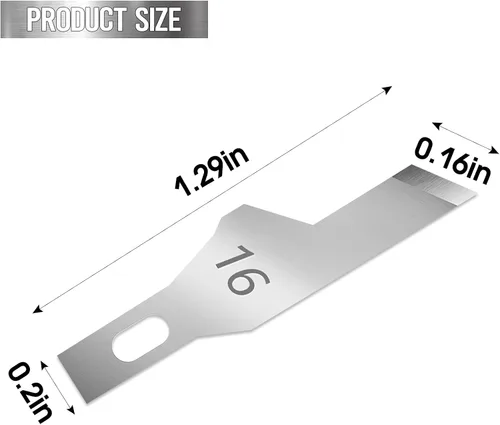 Miniatura 2 de Jetmore Paquete de 100 cuchillas para manualidades #2, cuchillas de repuesto para cuchillos de pasatiempo, con caja de almacenamiento para arte