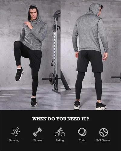 Miniatura 2 de BOOMCOOL 5PCS Gym Clothes for Men Workout Sets