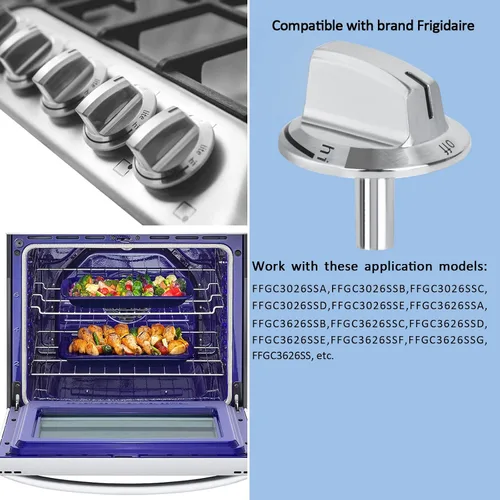 Miniatura 5 de 5304525746 - Paquete de 5 perillas de repuesto para estufas de gas Frigidaire, pieza de repuesto para 5304504839 (paquete de 5)