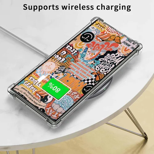 Miniatura 5 de Funda estética de collage para Samsung Galaxy S23 Ultra, patrón de citas positivas, funda de TPU suave de moda compatible con Galaxy S23 Ultra