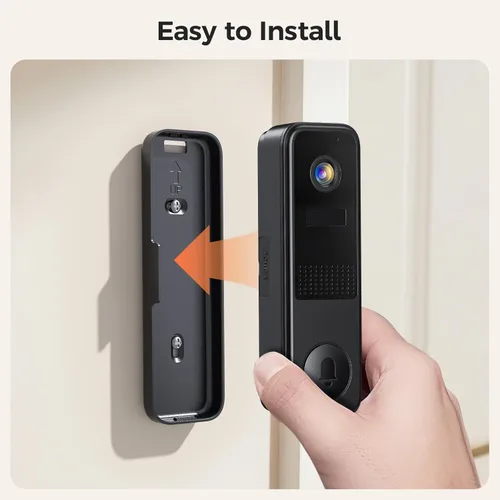 Miniatura 8 de DB4 2K Timbre de Video con Batería, Cámara de Timbre Inalámbrica Inteligente con Timbre, Vista en Vivo con Comunicación Bidireccional, Detección AI