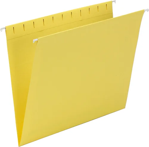 Miniatura 6 de Smead Carpeta colgante de colores, pestañas no incluidas, tamaño carta, amarillo, 25 por caja (64441)