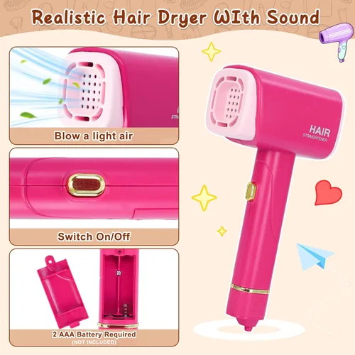 Miniatura 2 de Cabeza de muñeca para peinar el cabello para niños