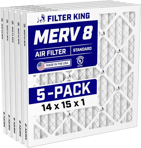 Miniatura 63 de Filter King Filtro de aire de 5.5 x 29.5 x 1 (MERV 8) (paquete de 5) filtros de horno de CA para control de polvo y alergias, fabricados en EE. UU.