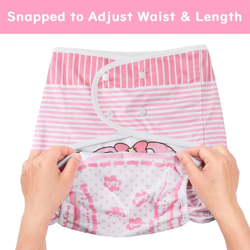Miniatura 6 de Littleforbig Lavable Ajustable Reutilizable Impermeable Tela Adulto Pañal Wrap Cover - Bebé Usagi Patrón S