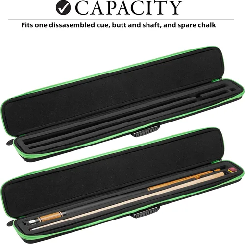 Miniatura 3 de Casemaster Parallax - Estuche para taco de billar/billar 600D Oxford de poliéster pesado e interior acolchado, capacidad para 1 taco completo de 2