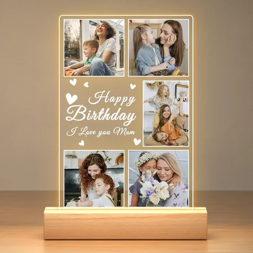 Miniatura 24 de Marcos de fotos personalizados con foto, marco de fotos personalizado con luz nocturna, marco de fotos personalizado, regalos de aniversario