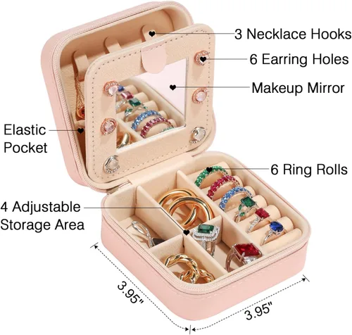 Miniatura 4 de Parima Regalos para el día de la madre para mamá, joyero de viaje, regalos personalizados para mujeres y niñas, joyero de viaje, regalos del día