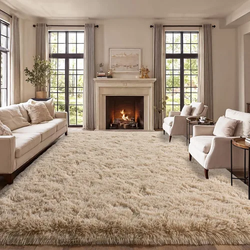 Miniatura 53 de qulint Alfombras de área de 5 x 7 pies para sala de estar, alfombra suave y esponjosa para dormitorio, alfombra de habitación de niños grandes, Gris