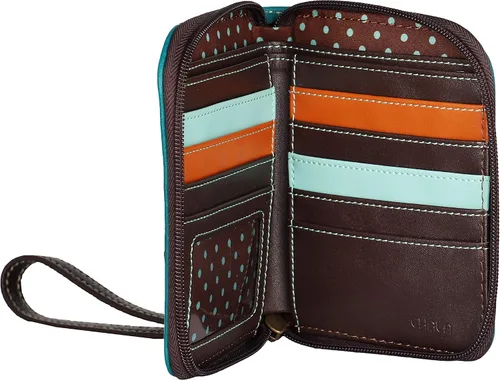 Miniatura 2 de CHALA Cartera con cremallera de sirena, azul, Azul