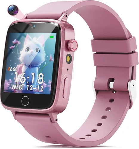 Miniatura 14 de NBKLS Reloj Inteligente para Niños Varones, Reloj para Niños con Pantalla Táctil de 1.54 Pulgadas, Reproductor de Música, Tarjeta de Aprendizaje, 10