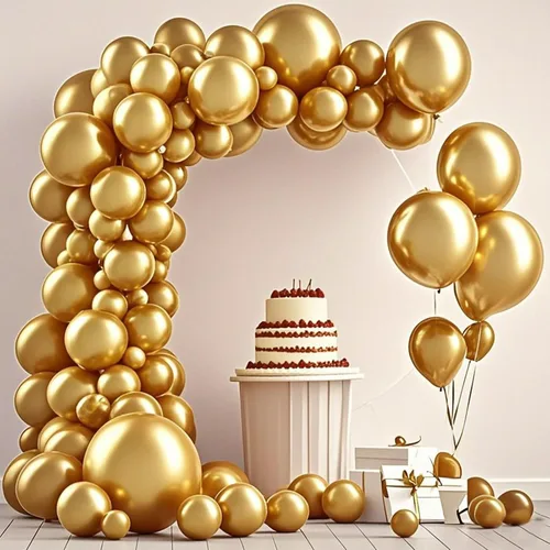 Miniatura 13 de Globo negro, 145 globos de látex negro de alta calidad, kit de arco de diferentes tamaños de 18, 12, 10, 5 pulgadas, kit de arco de guirnalda