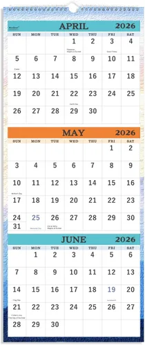 Calendario de pared 2026-2027, abril de 2026 a julio de 2027, calendario vertical de 3 meses 2026-2027, planificador de calendario, 11 x 26