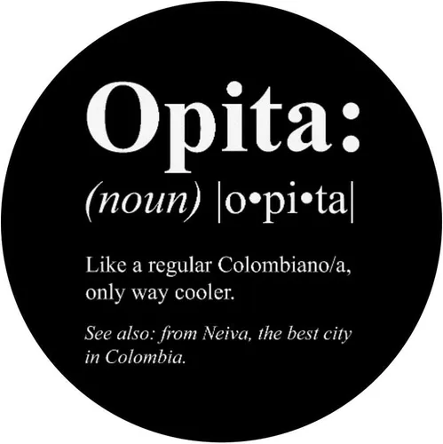 Miniatura 3 de Huila Neiva Gift - Colombiano Opita Definición PopSockets Agarre y soporte para teléfonos y tabletas, Negro