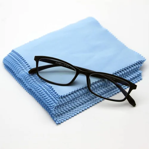 Miniatura 2 de AAwipes Paño de limpieza para anteojos a granel (5.5 x 5.5 pulgadas, azul, 100 piezas, sin logotipo) para lentes, lentes, teléfonos, pantallas