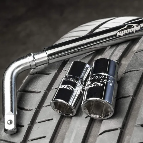 Miniatura 7 de EPAuto Llave de cruceta telescópica, llave para rueda con cuencas de CR-V (17/19, 21/22mm)