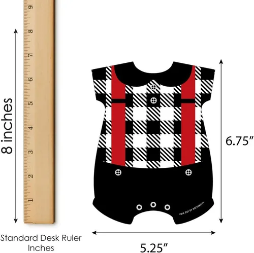 Miniatura 4 de Big Dot of Happiness Lumberjack - Channel The Flannel - Tarjetas y marcadores de bingo con imágenes - Juego de bingo con forma de baby shower a