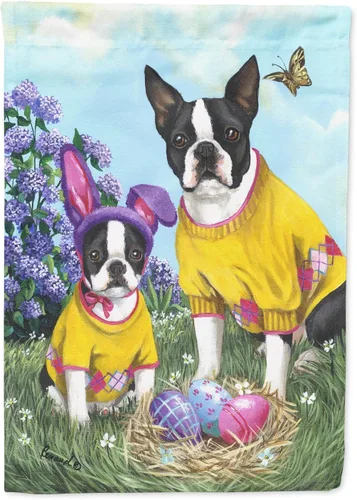 Miniatura 408 de Caroline's Treasures PPP3097CHF - Pijama de Navidad con diseño de bulldog francés para colgar en la pared, poliéster, tamaño de casa, multicolor