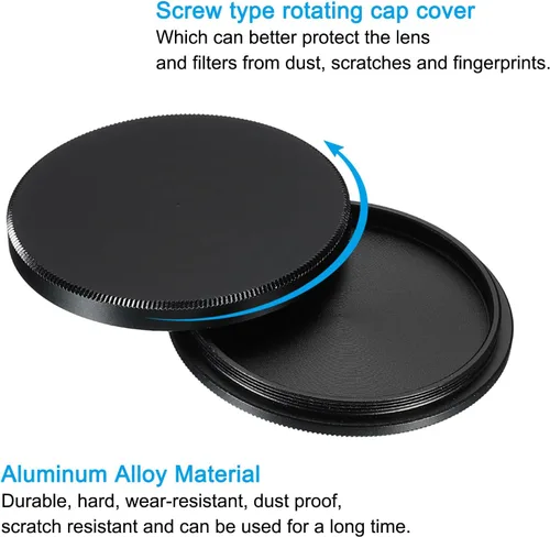 Miniatura 4 de PATIKIL Tapa de lente de 1.594 in, cubierta universal para lente de cámara, filtro de lente de metal frontal universal para cámara de 1.594 in