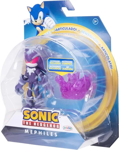 Miniatura 8 de Sonic the Hedgehog Figura de acción de Mephiles the Dark de 4 pulgadas con accesorio de base de niebla morada. A partir de 3 años