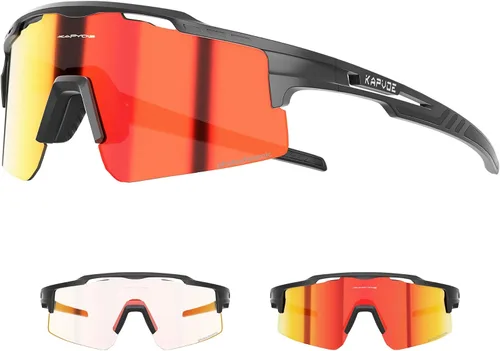 Miniatura 10 de KAPVOE Gafas de sol de ciclismo fotocromáticas para bicicleta de montaña, transparentes, MTB en bicicleta, equitación, béisbol, correr, golf