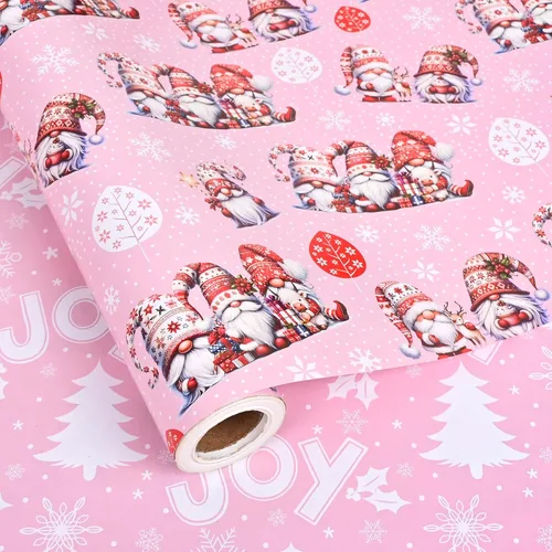 Miniatura 24 de Dtiafu Papel de Regalo Navideño Afroamericano Papel de Regalo Negro de Papá Noel a Granel Diseños Lindos de Navidad para Personas Negras