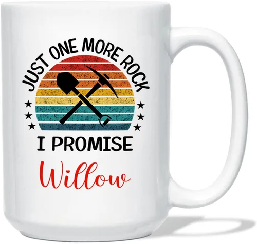 Miniatura 11 de Taza de café personalizada de regalo para geólogo, con texto en inglés «Not All Who Wander Are Lost Some Are Looking For Cool Rocks», taza de café