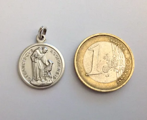 Miniatura 5 de I G J MEDALLA DE SAN FRANCISCO DE ASISI PLATA 925 - 100% HECHO EN ITALIA
