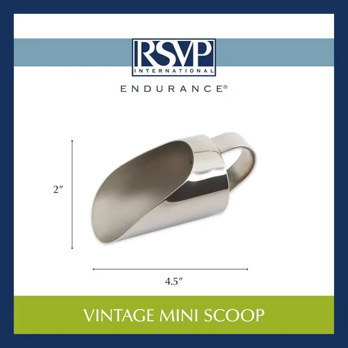 Miniatura 6 de RSVP International Endurance Kitchen Collection - Herramientas de medición, aptas para lavavajillas, mini cuchara vintage, acero inoxidable