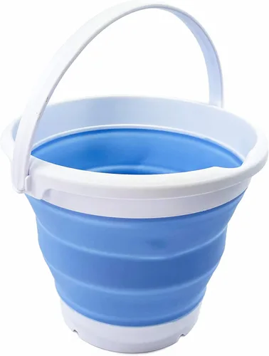 Miniatura 25 de SAMMART Cubo de plástico plegable de 5.5 L (1.4 galones), bañera redonda plegable, cubo de agua portátil para pesca, maceta de agua para exteriores