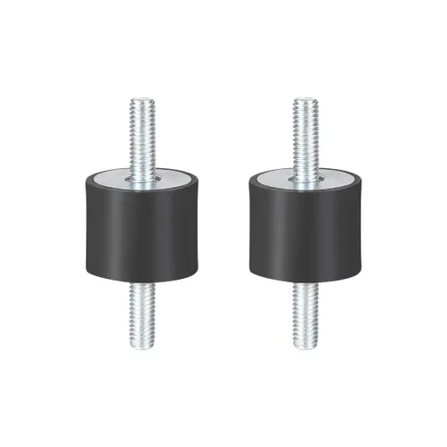 Miniatura 9 de uxcell Soportes de goma de 0.591 x 0.591 in, aisladores de vibración, amortiguador con pernos M5 x 0.394 in, 2