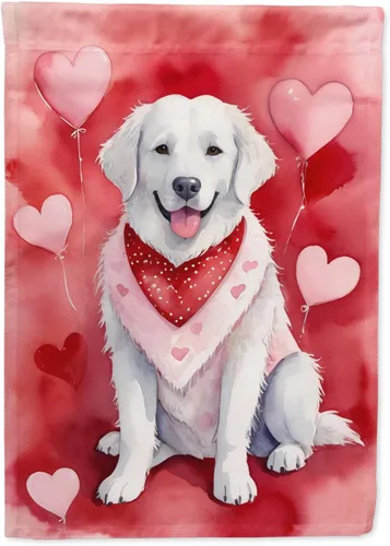 Miniatura 118 de Caroline's Treasures DAC5292CHF - Bandera de Border Collie My Valentine House para porche, grande, con manga para porche, para colgar en la pared