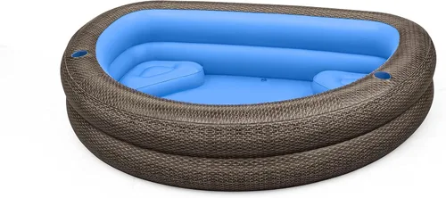 Miniatura 9 de H2OGO! - Piscina familiar inflable Splash Paradise de 7 pies 7 pulgadas x 7 pies 2 pulgadas x 31 pulgadas, piscina inflable al aire libre para niños