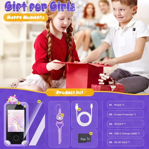 Miniatura 7 de Juguetes de teléfono inteligente para niñas, juguetes de regalo de unicornio para niñas de 3 a 9 años, regalos de cumpleaños, mini juguetes