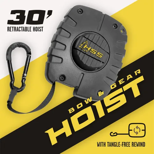 Miniatura 3 de Hunter Safety System Bow & Gear Hoist: 30' Automatic Unwinding Pull Line with Coated Carabiner, Lightweight Rewind System for Lifting Bows, Packs &