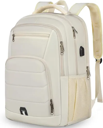RAINSMORE Mochila para laptop de 17 pulgadas, mochila de viaje grande para mujer, mochila impermeable para computadora, trabajo, universidad, bolsa