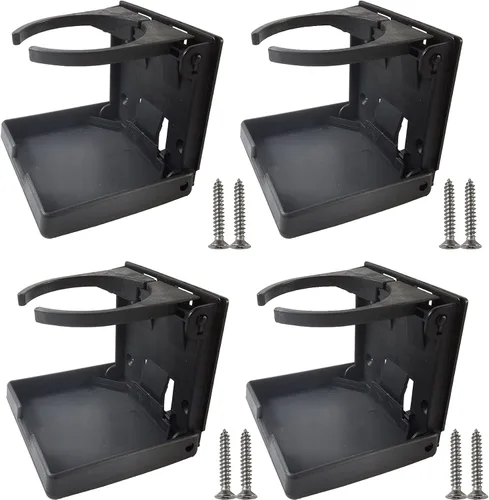 TIHOOD 4 soportes plegables ajustables para bebidas, portavasos ajustables para marina, barco, caravana, coche, camiones, caravanas, camionetas
