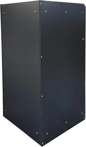 Miniatura 5 de FixtureDisplays® Black Restaurant - Recipiente de basura de comida rápida con puerta con bisagras, bandeja empotrada superior, capacidad