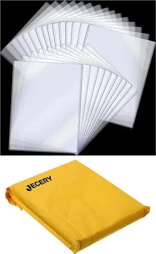 Miniatura 8 de Jecery 25 protectores rígidos de impresión de 8.5 x 11 pulgadas, protectores de páginas de papel de plástico rígido transparente para documentos